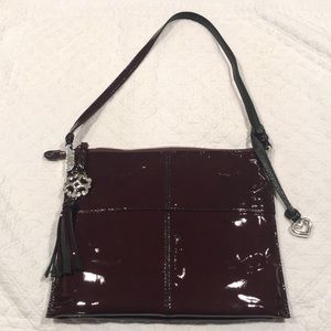 COPY - Brighton maroon patent leather purse